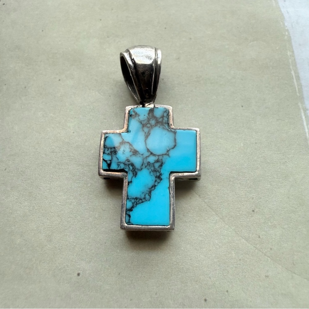 Turquoise Cross Pendant
